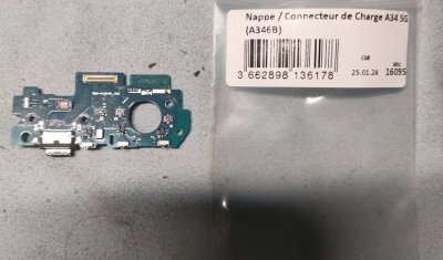 Changement du connecteur de charge d'un Samsung A34 à Pineuilh