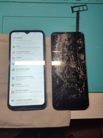 Remplacement d'écran d'un Samsung A14 à Pineuilh